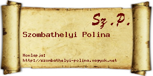 Szombathelyi Polina névjegykártya
